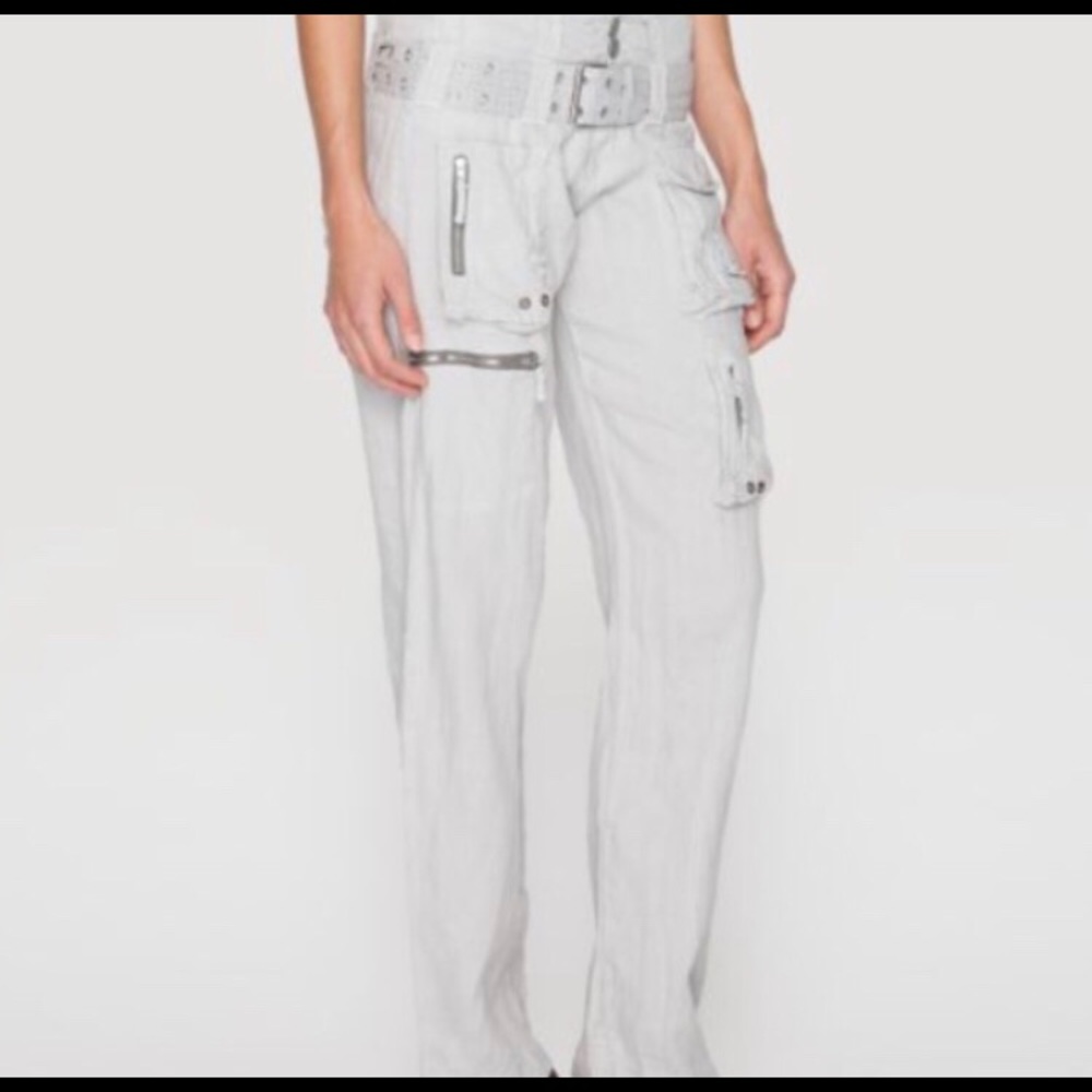 Johnny Was 100% linen off white pants